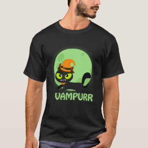 Cute Vampire Cat Halloween Vampurr T-Shirt