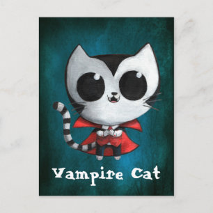 Cute Vampire Cat Postcard