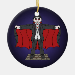 Cute Vampire Ceramic Tree Decoration