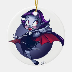 Cute Vampire Ceramic Tree Decoration