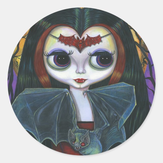 Cute Vampire Doll Sticker (Front)