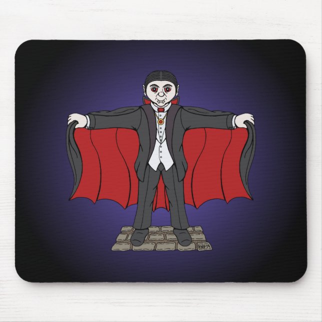 Cute Vampire/Dracula Mouse Mat (Front)