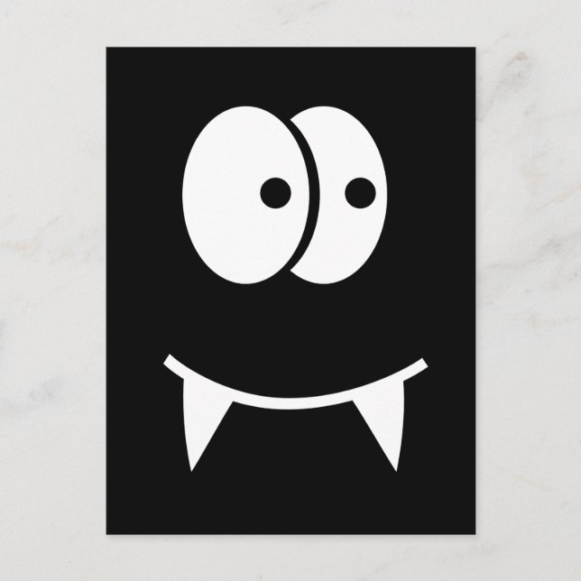 Cute vampire face postcard (Front)