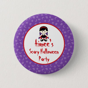 Cute Vampire Girl Halloween Party 6 Cm Round Badge