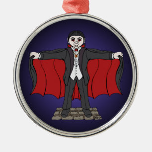 Cute Vampire Metal Tree Decoration