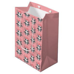 Cute Vampire Panda Bats Ghost Pink Halloween Medium Gift Bag