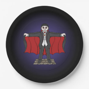 Cute Vampire Paper Plate