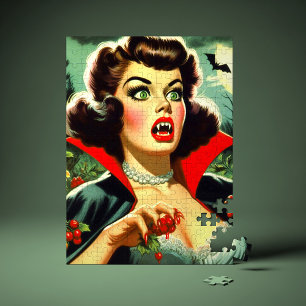 Cute Vampire Pin-up Jigsaw Puzzle