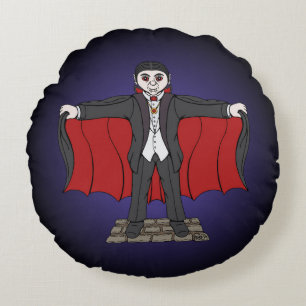 Cute Vampire Round Cushion