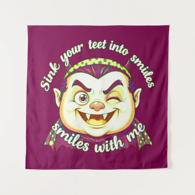 cute vampire tapestry (Front)