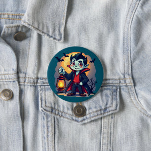 Cute Vampire with Lantern Kawaii Halloween 7.5 Cm Round Badge
