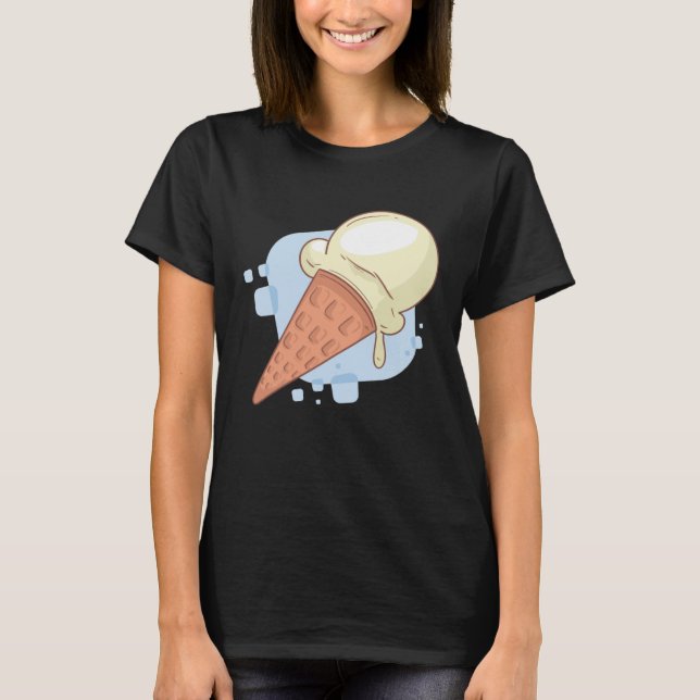 Cute Vanilla Ice Cream T-Shirt (Front)