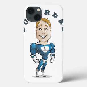 Cute Vector Cartoon Super Dad iPhone 13 Case