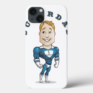 Cute Vector Cartoon Super Dad iPhone 13 Case