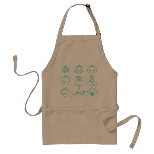 Cute Vegan Life Doodle Art Apron