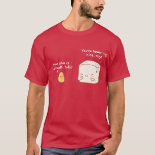 Cute Vegan Pun Tofu and Beans love Food  T-Shirt