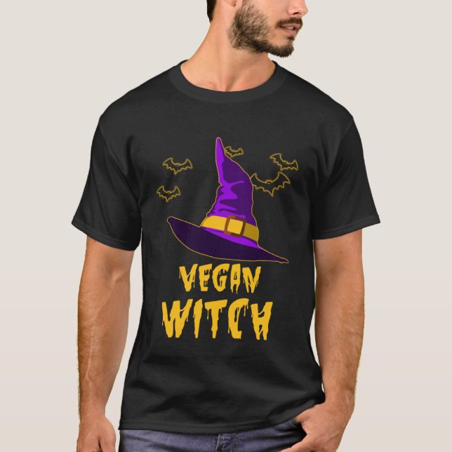 Cute veganism Halloween Matching Couples Vegan Wit T-Shirt (Front)