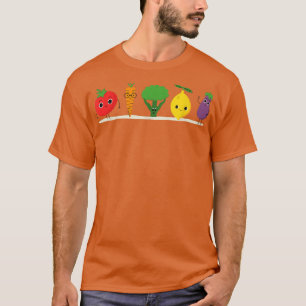 Cute Vegetable Art Men Women Healthy Veggie Vegan T-Shirt