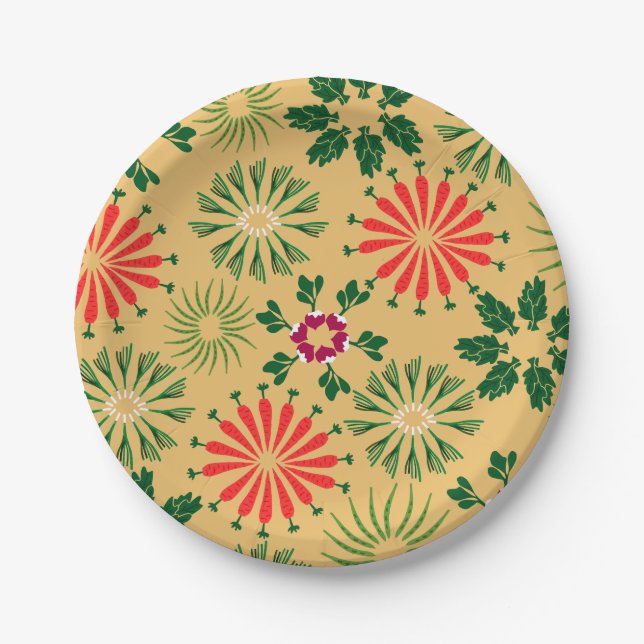 Cute Vegetable Paper Plates (Front)