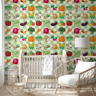 Cute Vegetable Pattern Wallpaper