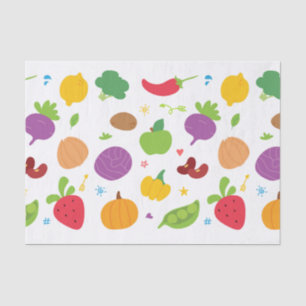 Cute Vegetables and Fruit Drawing Tissue Paper