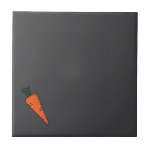 Cute vegetables carrot grey pattern tile