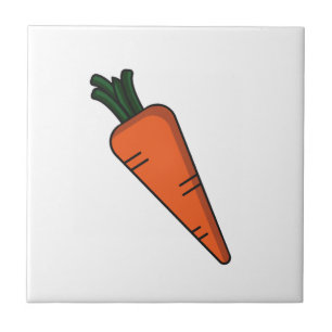 Cute vegetables carrot  pattern  tile