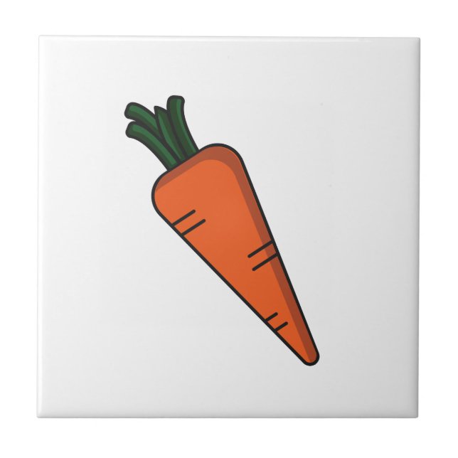 Cute vegetables carrot  pattern  tile (Front)