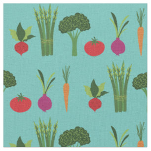 Cute Vegetables Food Fabric