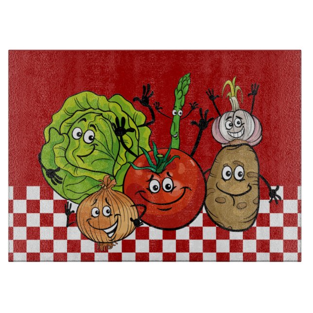 cute vegetables kitchen decor cutting board (Front)