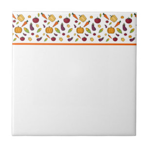 Cute vegetables pattern tile