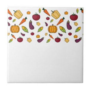 Cute vegetables pattern  tile
