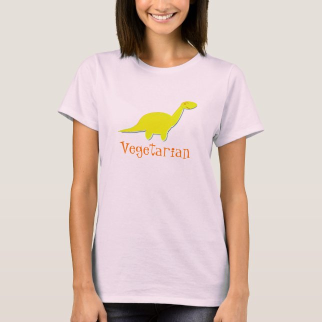 Cute Vegetarian Dinosaur T-Shirt (Front)