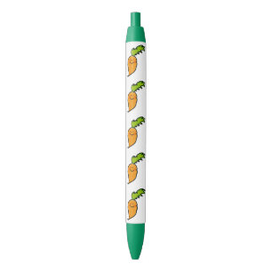 cute veggie carrot cartoon black ink pen