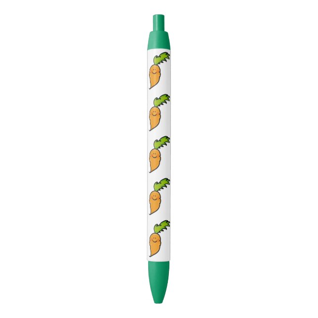 cute veggie carrot cartoon black ink pen (Front Vertical)