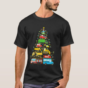 Cute Vehicles Christmas Tree Truck Cars Lover Chri T-Shirt