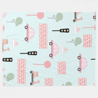Cute Vehicles Pattern Kids Blanket