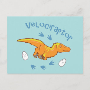 Cute Velociraptor Postcard