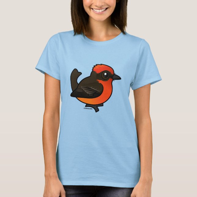 Cute Vermilion Flycatcher T-Shirt (Front)