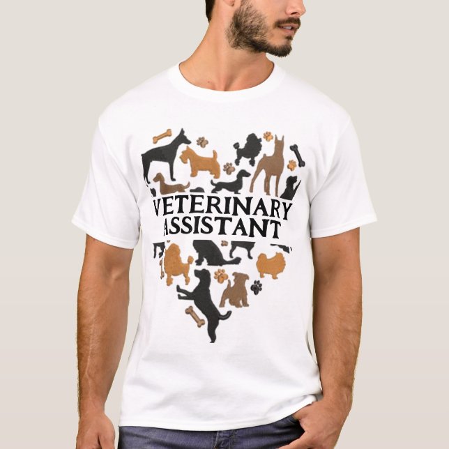 Cute vet clinic staff veterinary assistant T-Shirt (Front)