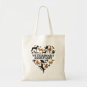 Cute vet clinic staff veterinary assistant tote bag