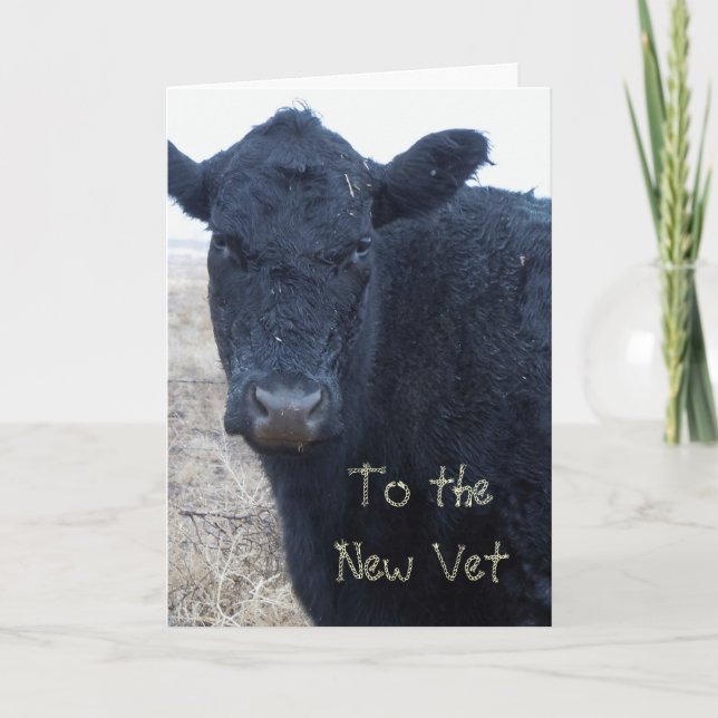 Cute Vet Graduation Congratulations Ranch Farm DVM Card (Front)