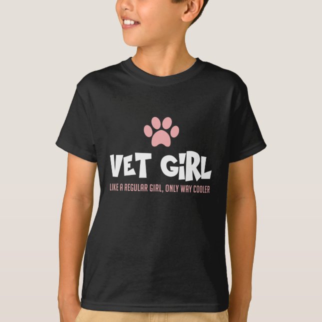 Cute Veterinarian Girl Vet Tech Woman Animal lover T-Shirt (Front)