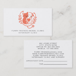 Cute Veterinarian Logo Appointment And Business Card