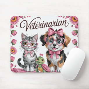 Cute Veterinarian Mouse Mat