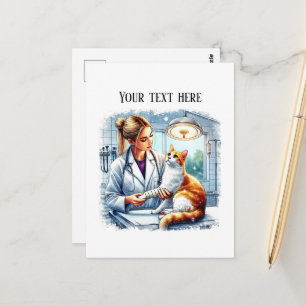 Cute Veterinarian Office customizable  Postcard