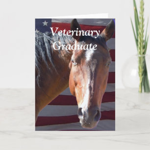 Cute Veterinary Graduate - Ranch Farm Horse Card