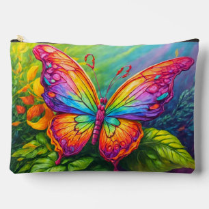 Cute Vibrant Artistic Butterfly Art Accessory Pouch