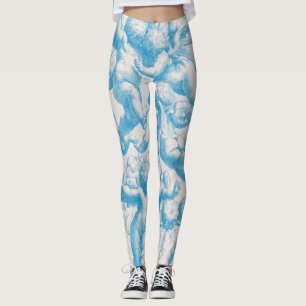 Cute Victorian Style Vintage Angels Leggings