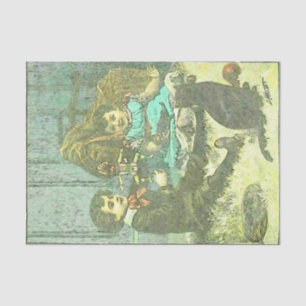 Cute Victorian vintage decoupage Tissue Paper